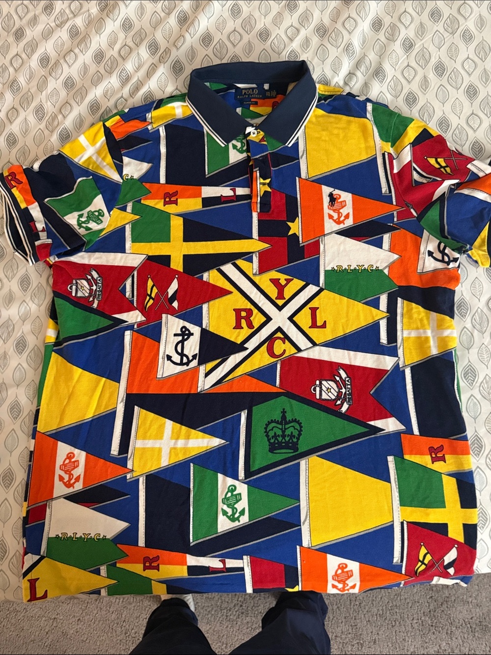 Ralph Lauren Multicolor Nautical Flag Print Polo